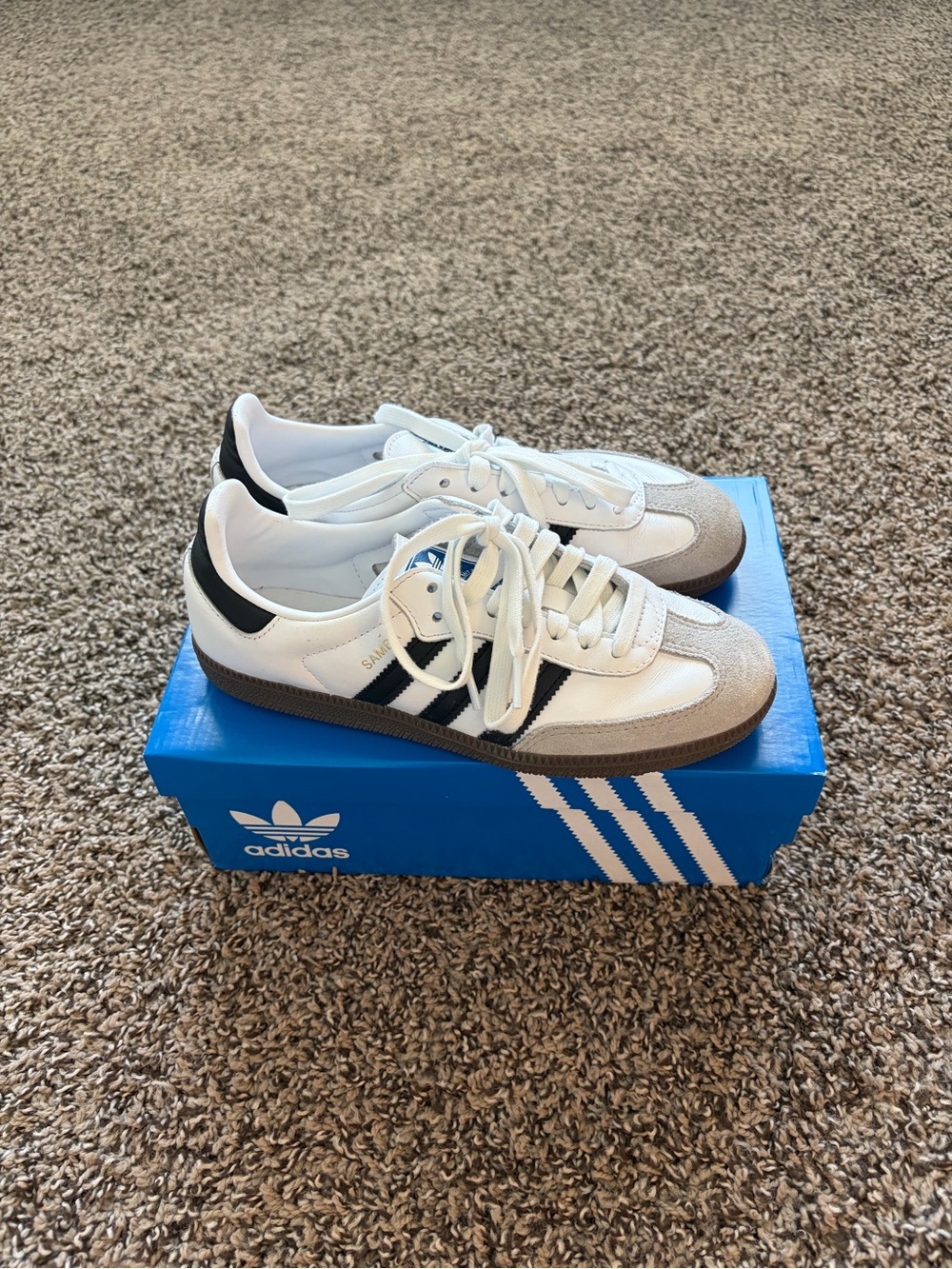 adidas Samba Low-Profile Sneaker in White, Black, Gray - Picture 9 of 12